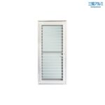 SankyoAlumi ประตูบานเปิดเดี่ยวระบายอากาศ JD10-VK2009-W5G ขนาด 205 ซม. X 90 ซม. รวมวงกบ สีขาว