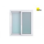 Hoffen หน้าต่างไวนิล บานเลื่อน SS Trendy ขนาด 100x110ซม. สีขาว พร้อมมุ้ง