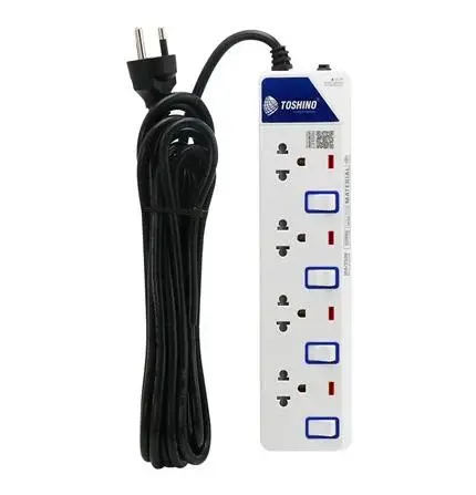 รางปลั๊กไฟ 4 ช่อง 4 สวิตซ์ TOSHINO ET-914 5 ม.