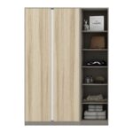 Koncept Furniture ตู้เสื้อผ้าขนาด 150 ซม. รุ่น Blox Fit in สีไม้อ่อน (150x59x210 cm.)