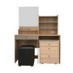 DECOS ชุดโต๊ะเครื่องแป้ง พร้อมสตูล 120 ซม. รุ่น EASTER สีเมเปิ้ล