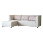 DECOS โซฟาหนัง L-Shape 2.30 เมตร รุ่น ELLE สีครีม