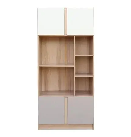 ชั้นวางของผสม 4 ชั้น FURDINI FINE สีลายไม้/ครีมผ้า/ขาวผ้า