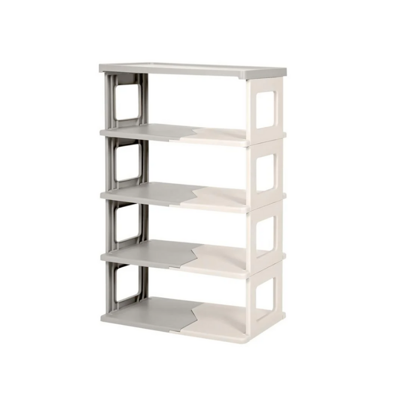 ชั้นวางรองเท้า 5 ชั้น STACKO BONNIE 53X26X75 ซม. สีขาว:เทา