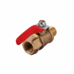 บอลวาล์วตัวผู้-ตัวเมีย EUROX 2 หุน (1/4 นิ้ว) สีทอง