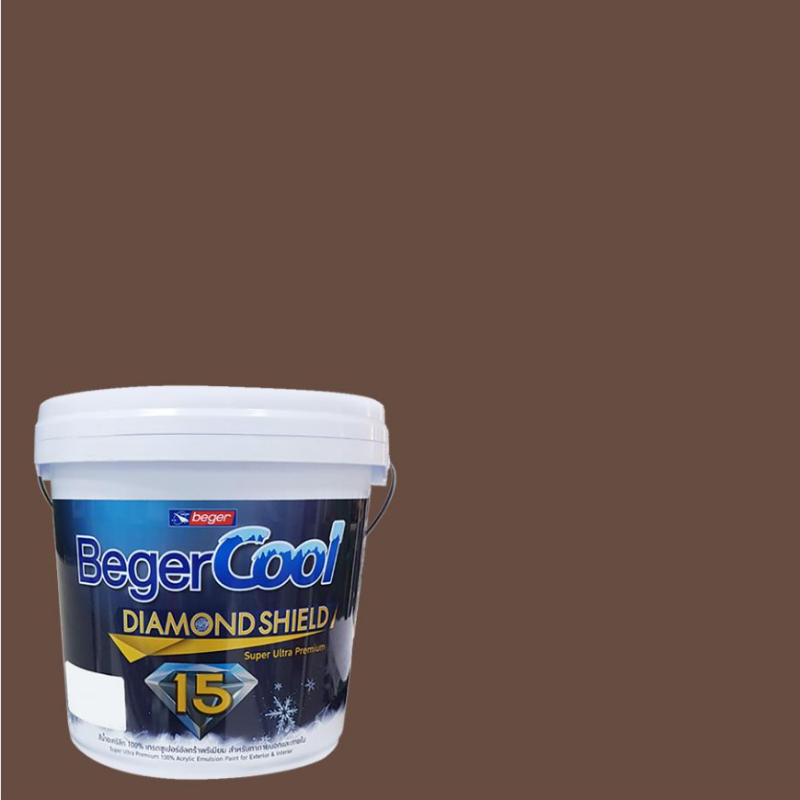 สีน้ำทาภายนอก BEGER COOL DIAMONDSHIELD 15 สี LOG CABIN #184-6 กึ่งเงา 9 ลิตร