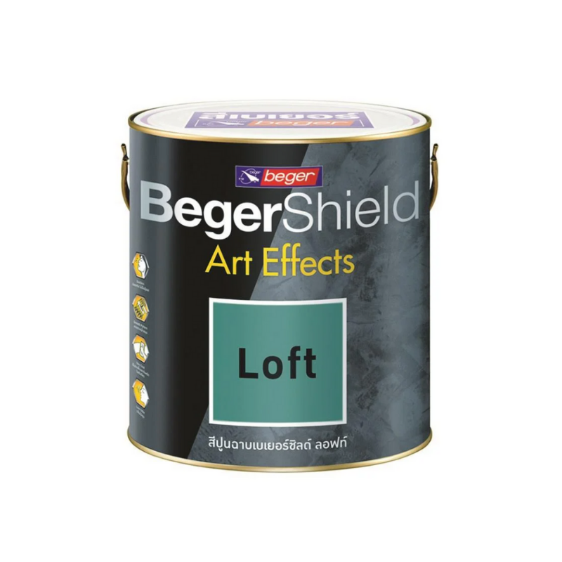สีปูนฉาบ BEGER SHIELD ART EFFECTS LOFT AF-0101 1 แกลลอน