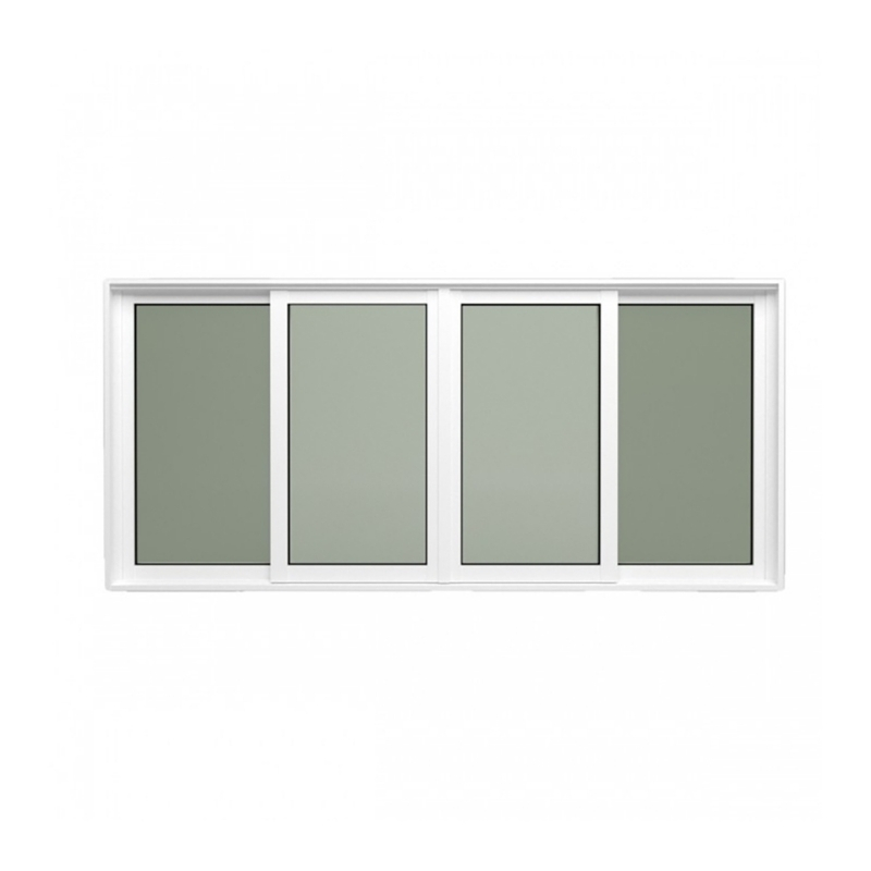ALUGUARD หน้าต่าง 4 บานเลื่อนอลูมิเนียม 240x110 เซนติเมตร รุ่น ALUGUARD PLUS สีขาว (มีมุ้ง)