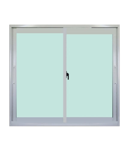 ALUGUARD หน้าต่างอลูมิเนียม 2 บานเลื่อน 100x100 ซม. รุ่น ECO สีขาว