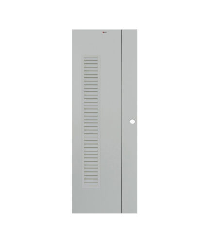BATHIC ประตูUPVC ห้องน้ำ พร้อมกระจก 70x200 ซม. รุ่น BG10 สีเทา (เจาะลูกบิด)